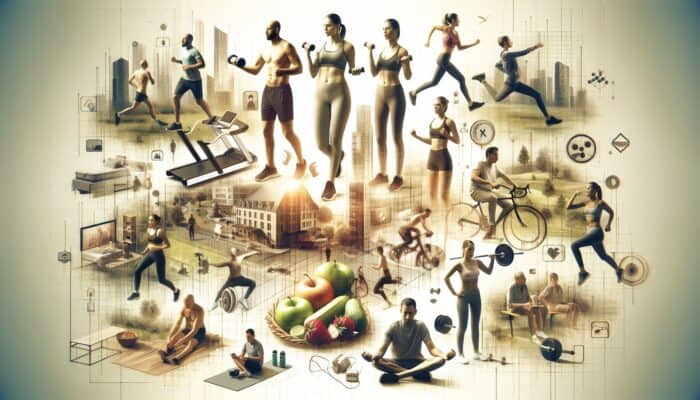 How to Write Compelling Supplement Ad Copy: Diverse group engaging in fitness activities across urban and rural settings.